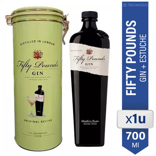 Gin Fifty Pounds Con Estuche London Dry 700ml