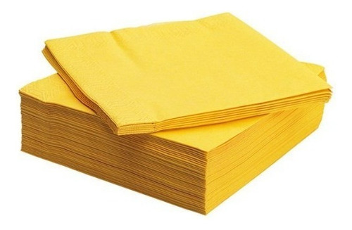 Guardanapos De Papel Linha Luxo 40 Unid Amarelo - Silver