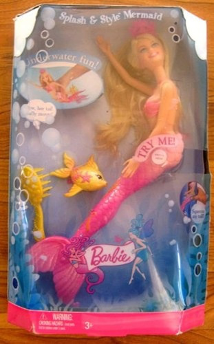 Barbie Splash Y Estilo Sirena Muñeca Con Ángel Pescado