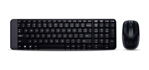 Teclado + Mouse Logitech Mk220 Inalámbrico - Negro 