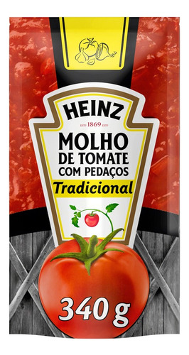 Molho De Tomate Heinz Tradicional 340g