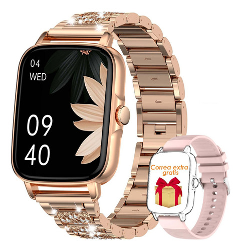 Reloj Inteligente Mujer Con Llamada Bluetooth Impermeable