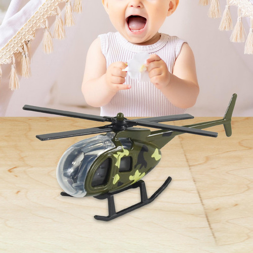6 Helicóptero De Aleación Fundido A Escala 1/64, 6 Piezas