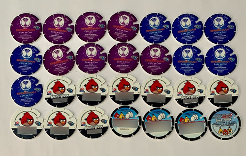 92 Tazos Variados Spiderman, Simpsons, Angry Birds L.170 (Usado)