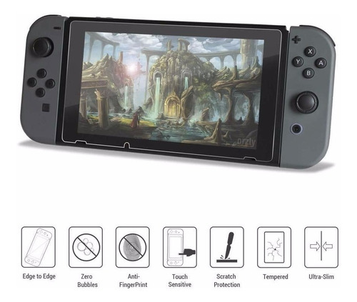 Orzly Vidrio Glass Templado Nintendo Switch Dureza 9h 0.24mm Premiun Original