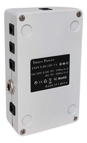 Pedal Afinador Parquer Guitarra Bajo Fuente True By Pass Color Blanco