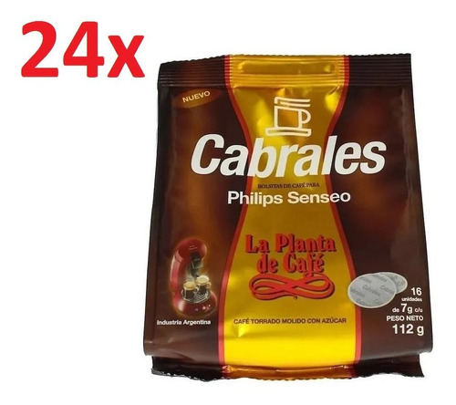 24x Cafe Cabrales La Planta Hd1286 Philips Senseo Capsulas