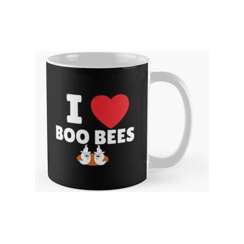 Taza I Love Boo Bees Parejas De Halloween A Juego Calidad Pr