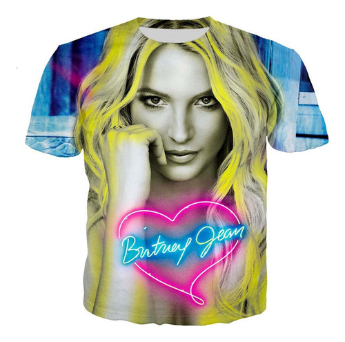 Camiseta Unisex Con Estampado 3d De La Cantante Britney Spea