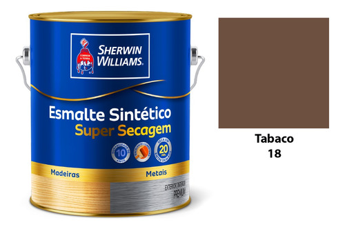 Esmalte Sintético Super Secagem 3,6l Alto Brilho Cores Cor Tabaco