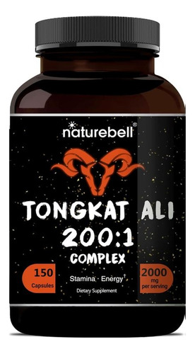 Longjack Tongkat Ali 2000mg Naturebell 120caps Energia Y Dur Sabor Neutro