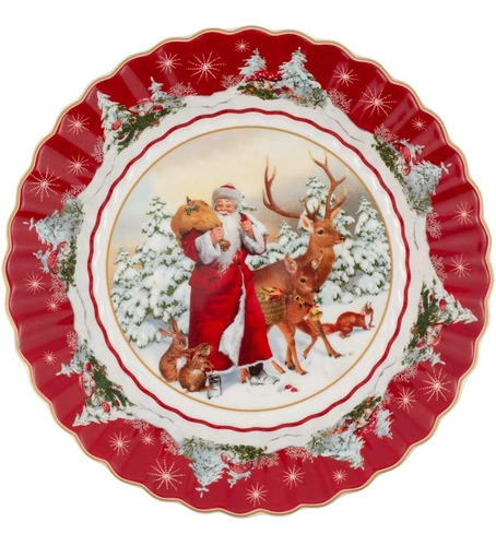 Plato Trinche Grande Santa Claus Nicolas Noel Villery Boch