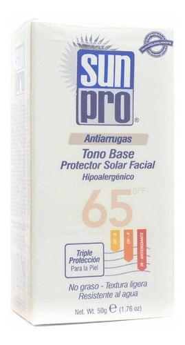 Crema Sun Pro Protector Antiedad Tb Spf 65 50 Grms