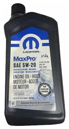 Aceite 5w20 Semi Sintético Mopar