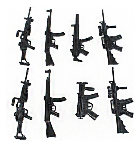 8 Unids / Set De Plástico Flexible Soldados Militares