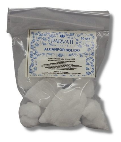 Alcanfor Solido 50 Grs