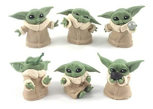 Happay 6pcs Baby Yoda Gifts, 2,2 Pulgadas Baby Yoda 4p4cx