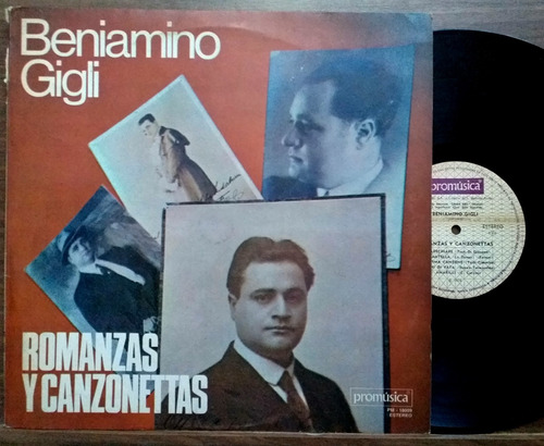 Beniamino Gigli - Romanzas Y Canzonettas - Lp Año 1978 Opera