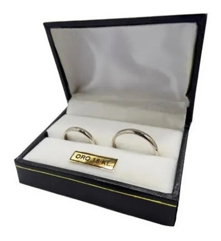 Imagen 3 de 5 de Par Alianzas Oro Blanco 18k 6 Grs. Boda Casamiento Garantia