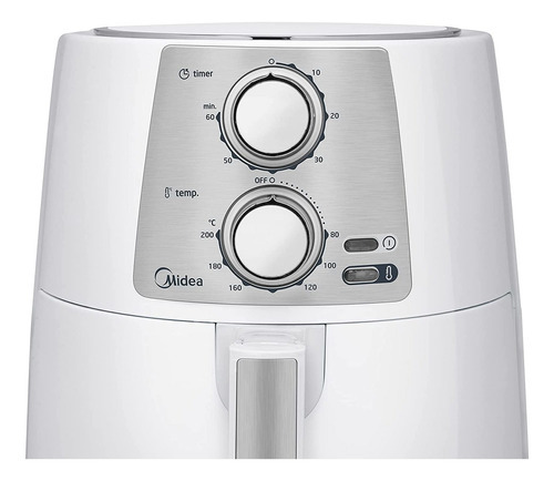 Freidora De Aire 3.5 Lts Metálica Blanca Maf35n2seg Midea Color Blanco