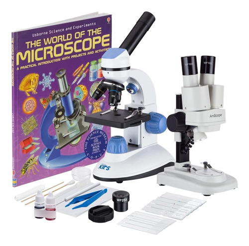 Iqcrew Science Discovery Set Con Microscopio Estereoscópico 