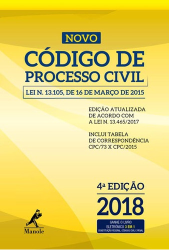 Codigo De Processo Civil - Ed Bolso - Manole