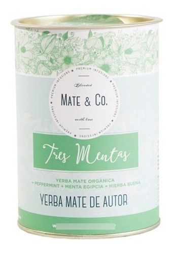 Yerba Mate De Autor Blend Tres Mentas Mate & Co Lata 240 Gr