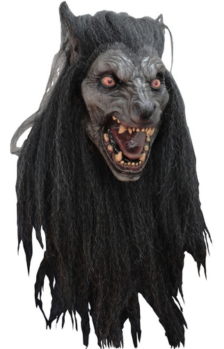 Máscara De Lobo Black Moon Disfraz Halloween Hombre Lobo