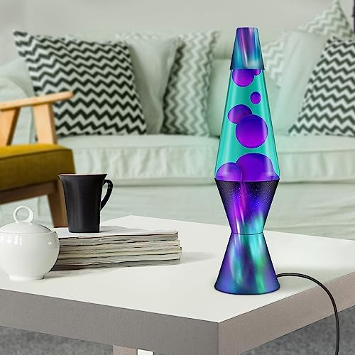 Lámpara Lava Original Aurora Borealis Púrpura 14,5 Con Base