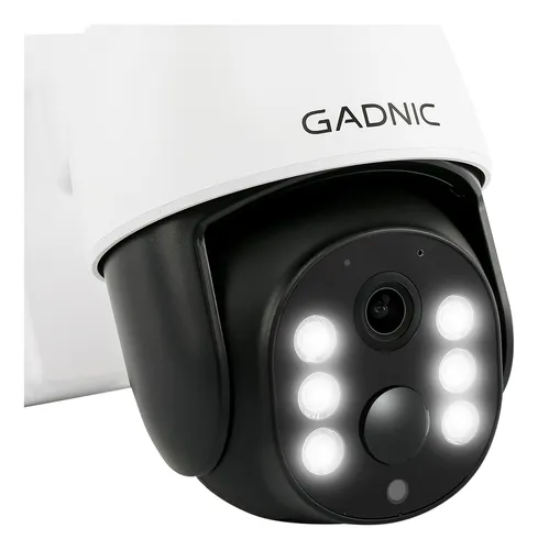 Cámara De Seguridad Gadnic Cmsol42 Con Resolución 3MP Color Blanco Visión Nocturna Con Panel Solar