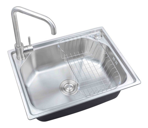 Imagem 1 de 6 de Cuba Inox Cozinha Gourmet Com Torneira Misturador 57 X 43 Cm