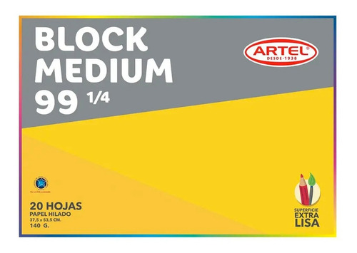 Block Medium 99 1/4 20 Hojas Artel