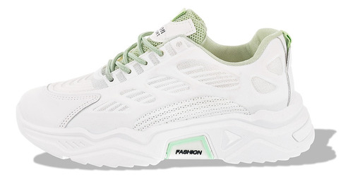 Tenis Derene Importados Deportivos Verde Y Blanco