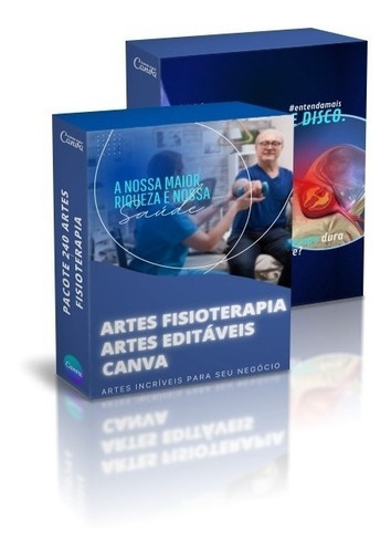 Imagem 3 de 10 de Pack 240 Artes Fisioterapia Templates Editável No Canva
