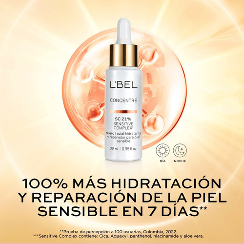 L'bel - Concentré Suero Facial Para Piel Sensible 28ml Sensible Día/noche