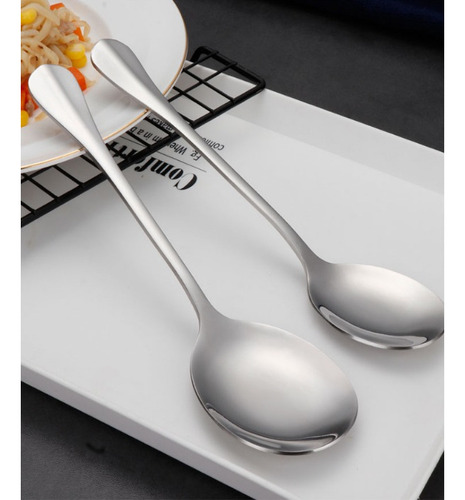 Cuchara De Cocina Con Cabeza Cuadrada Engrosada De Acero Ino