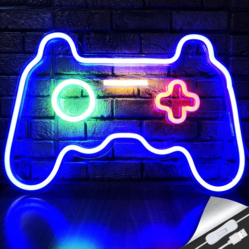 Letrero Led De Neón Con Forma De Mando De Juego, Regalo Para