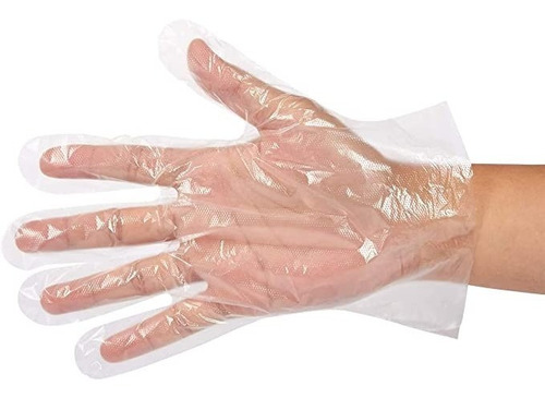 Imagen 2 de 3 de Guantes Manipulacion Alimentos Polietileno 100uni