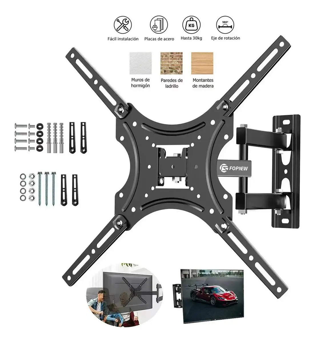 Soportes De Pantalla Pared Tv 14 A 55 Pulgadas Soporta Hasta 55 Pulgadas 30kg Compatible Soporte Universal Mural Para Te