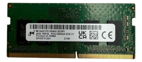 Memoria Ram Portátil Ddr4 4gb Micron Mta4atf51264hz-3g2r1