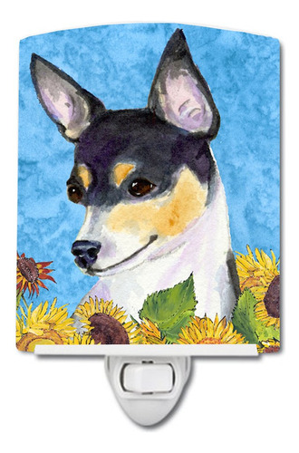 Caroline S Treasures Fox Terrier En Flores De Verano Luz De 