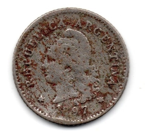 Moneda Argentina 10 Centavos Año 1897 Niquel