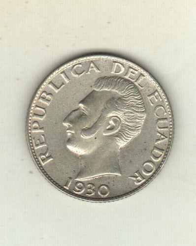 Ecuador 50 Centavos De Plata Año 1930 - Km 71 - Xf+++