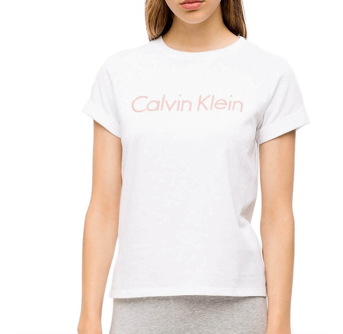 Imagem 1 de 3 de Camiseta Básica Calvin Klein Manga Curta Em Algodão