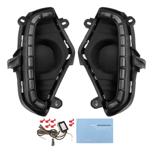 Kit De Luces Antiniebla LED DRL Doble Color Para Toyota RAV4 2019-2025 | Incluye Biseles Y Arnés