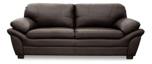 Sofa De Piel - Génova - Conforto Muebles Color Chocolate