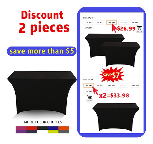 Mantel Rectangular De Elastano 6 Pies