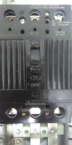 Breaker Tqd 125 Amp. 3 Polos (Usado)