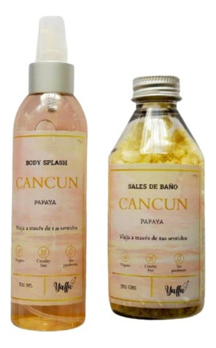 Yaffa Kit Body Splash Y Sales De Baño Cancun - Papaya