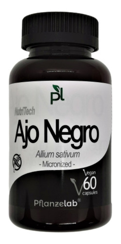 Ajo Negro Pflanzelab 60 Cápsulas Veganas